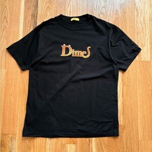 Dime Black Classic Cat Graphic Logo T Shirt 100% Cotton Made in Canada Medium